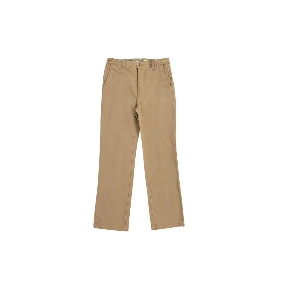 Old Navy Flex Straight Leg Khaki Adjustable Waist Pants Size Youth 12